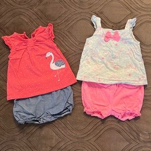 2 flamingo sets by Carter’s size 18 months